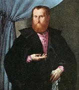 Portrait of a Man in Black Silk Cloak Lorenzo Lotto